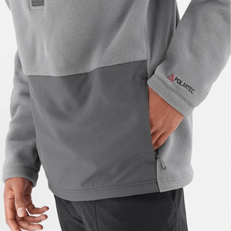 Grey Salomon Outlife Polartec Halz Zip Men's Sweatshirt | IE QZ1340